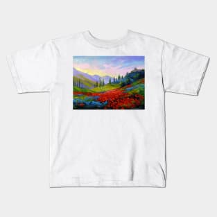 The castle on the mountain Kids T-Shirt